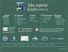 Tablet Screenshot of lakesuperiorstreams.org